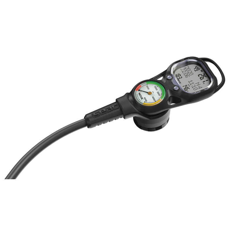 Seac Konsol Skærm Sort   Manometer Psi   Kompas