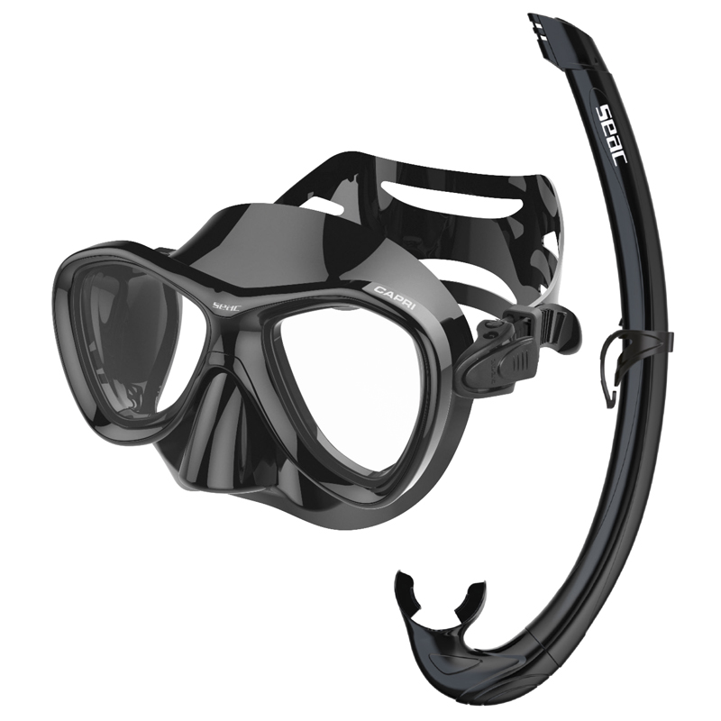 Seac Snorkelsæt Capri Top   Bl Sort