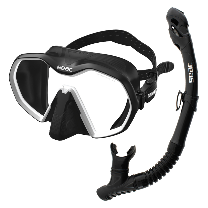 Seac Snorkelsæt Icona   Reverse Dry   Bl Hvid
