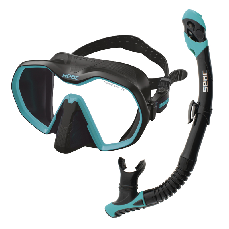 Seac Snorkelsæt Icona   Reverse Dry   Bl Tiffany