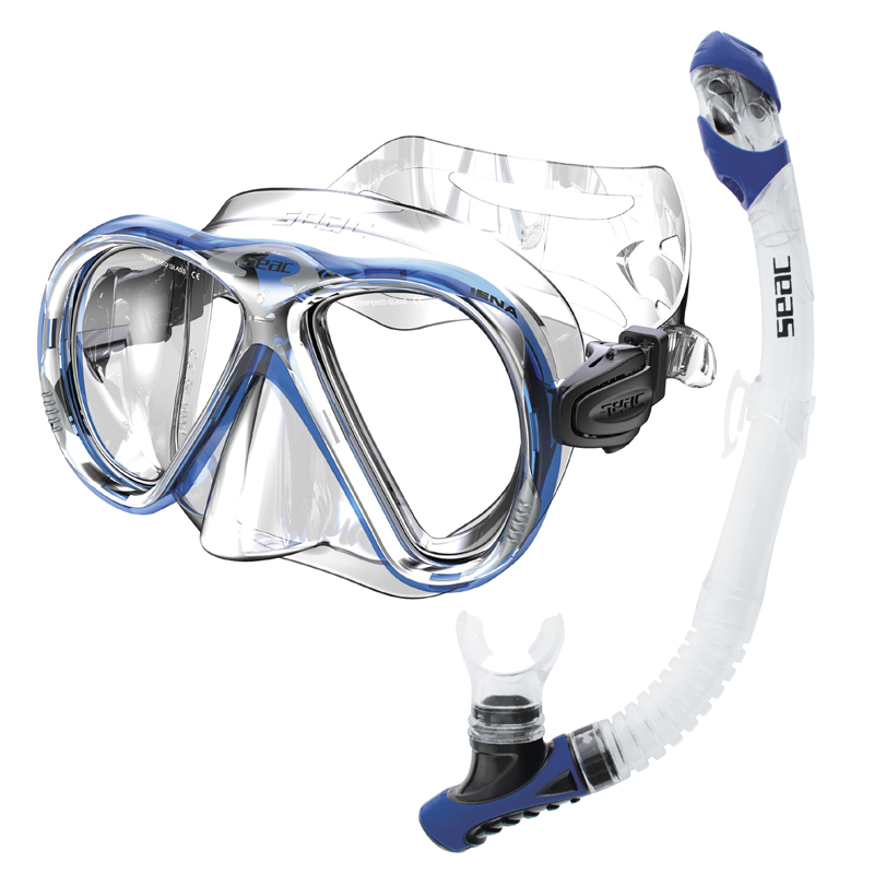 Seac Snorkelsæt Iena Dry Bis   Kl Blå