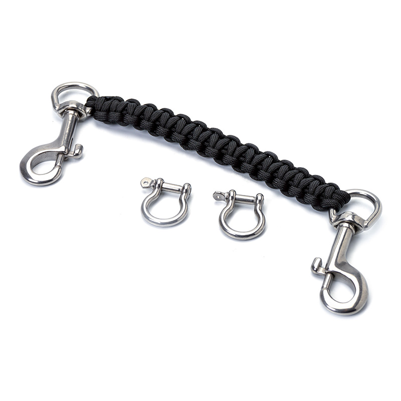 Dobbelt Karabinhage Snor 30 cm - Dykkerudstyr Tilbud