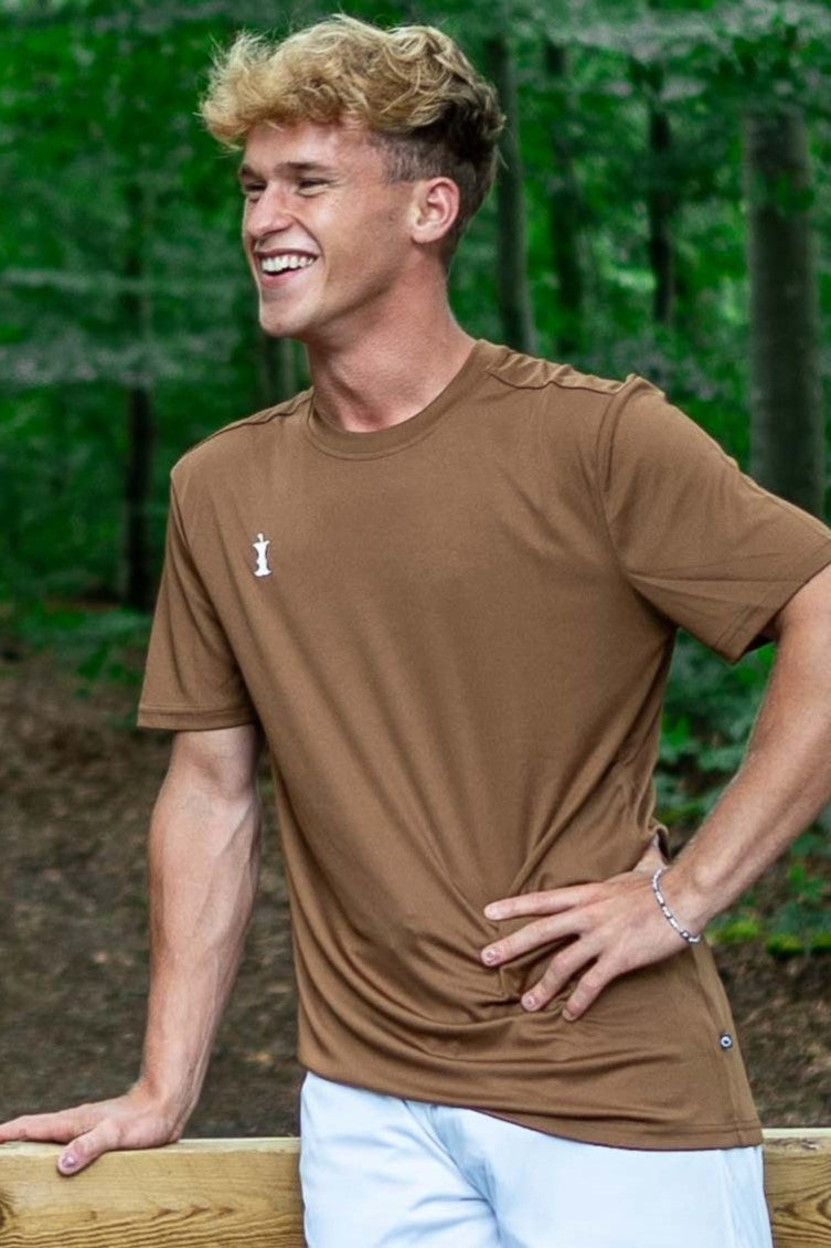 Nowayback T-shirt i brun – Perfekt til sport og fritid