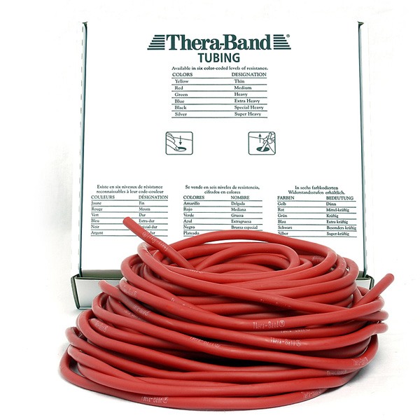 Thera-band Rød Tubing 30,5 m – Elastiktræning Tilbud!
