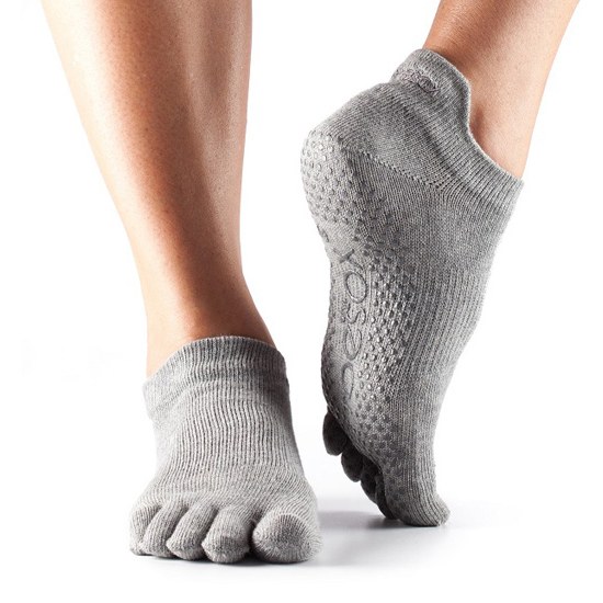 Toesox Lowrise Grip Strømper til Yoga og Pilates - Grå