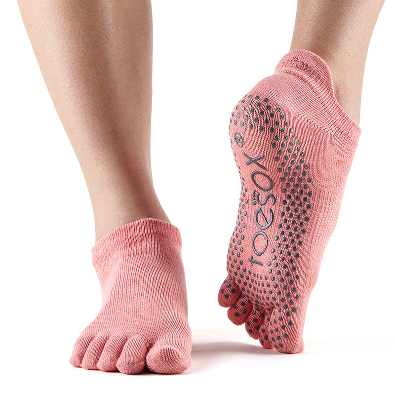 Toesox Fulltoe Ankelstrømper – Melon til Yoga & Pilates