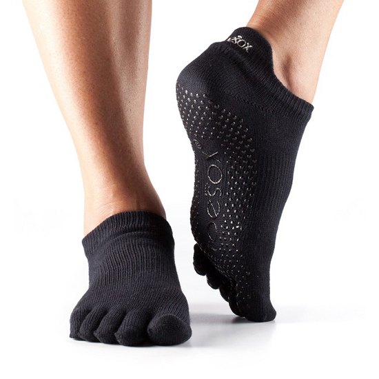 Toesox Fulltoe Lavrise Greb Strømper – Sort Tilbud!