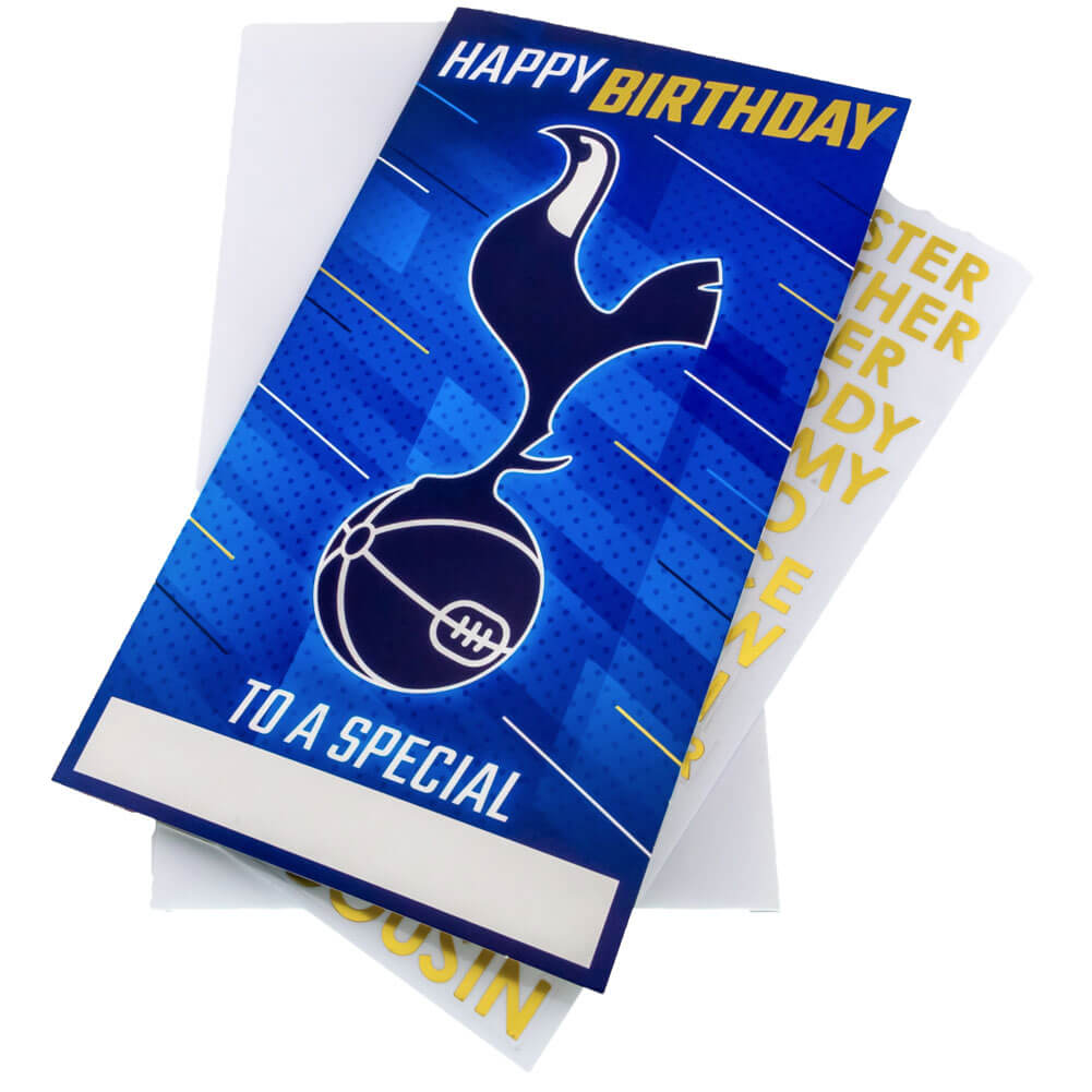 Personligt Tottenham Hotspur Fødselsdagskort med Klistermærker