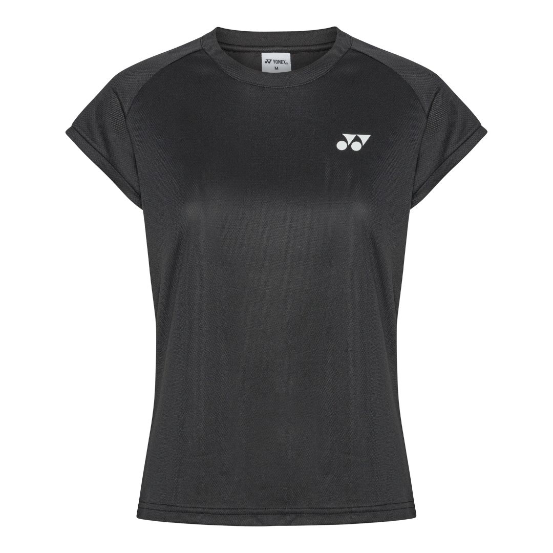 Yonex Basic T-shirt til piger - Sort tilbud på badmintontrøje