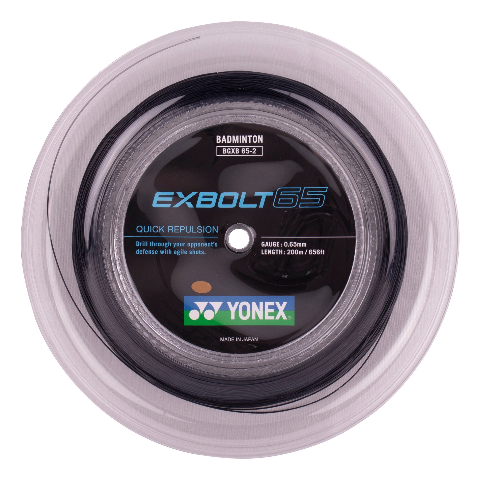 Yonex Exbolt 65 Black Badmintonstreng 200m – Fantastisk kontrol!