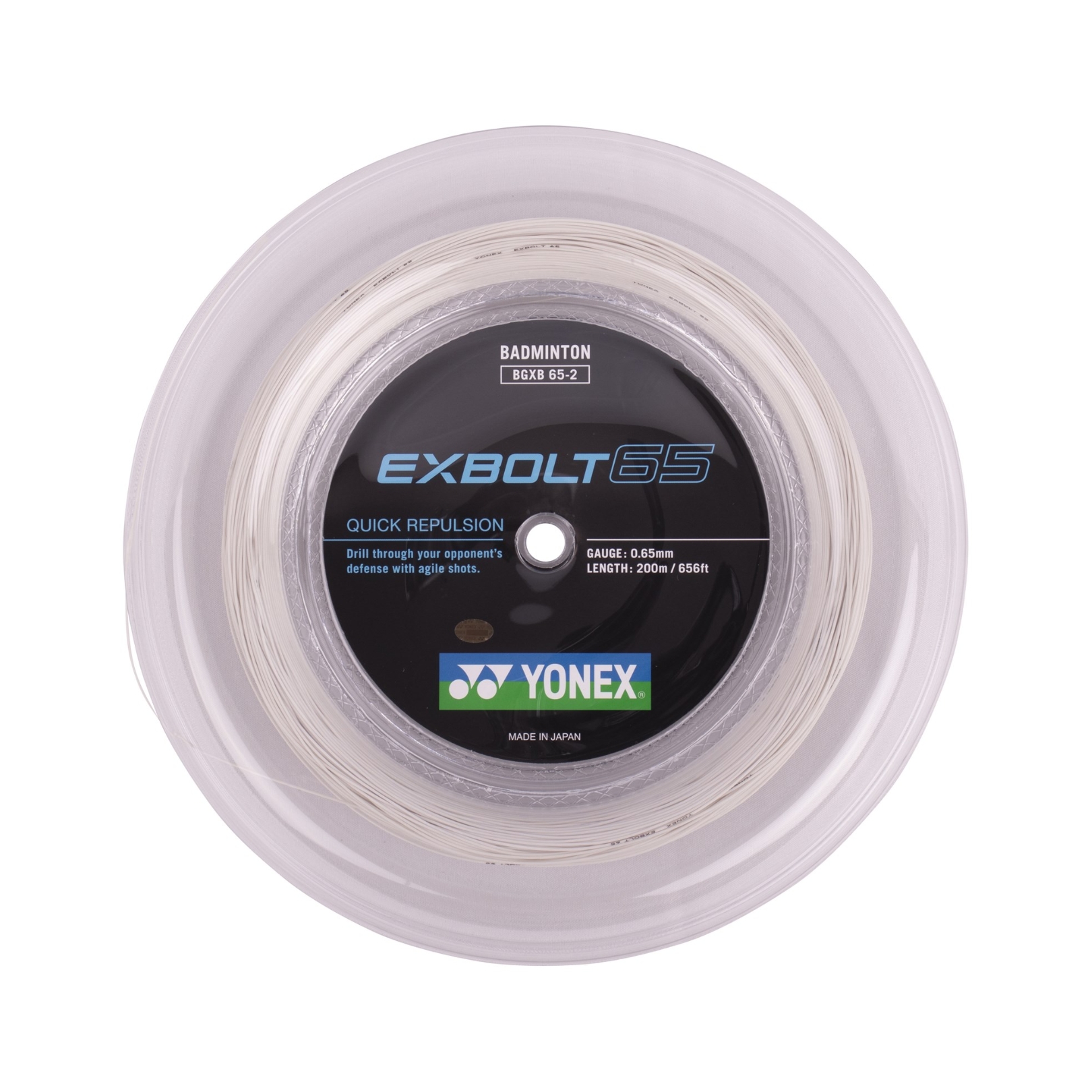 Yonex Exbolt 65 Hvid 200m – Holdbar Badmintonstrengtilbud