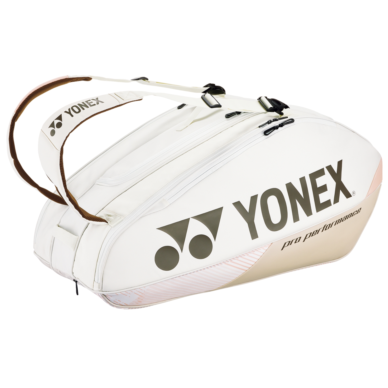 Yonex Pro Racket Taske X9 i Sand Beige - God plads til udstyr!