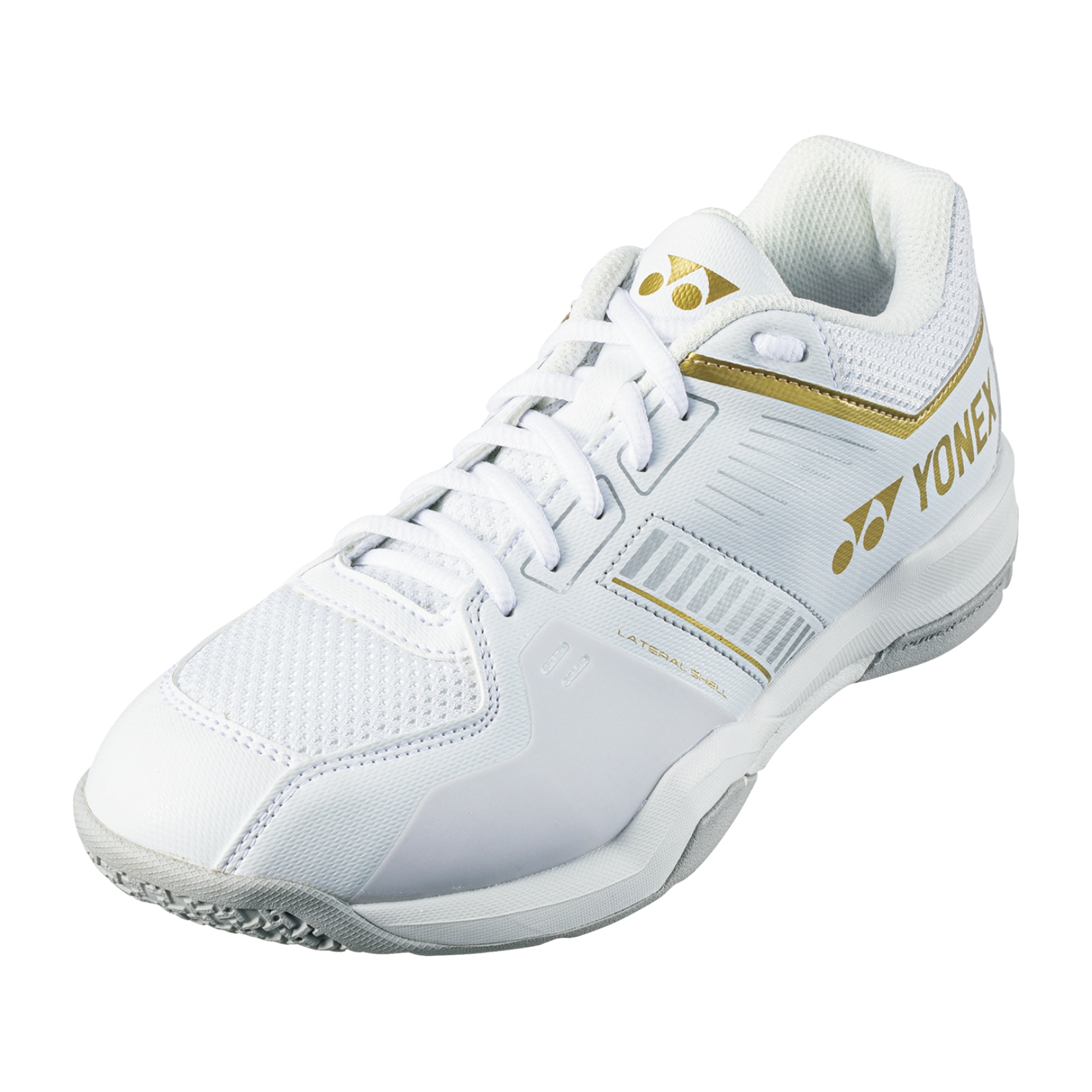 Yonex Strider Flow Badmintonsko i Hvid/Guld – Fantastisk Tilbud!